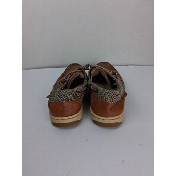 Spreey 7.5 Top Sider Boat Shoes Leather / Fabric Upper Brown Memory Foam #61421 - Picture 4 of 12